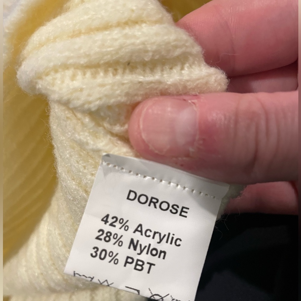 Dorose Cream Ribbed Sweater - Picture 4 of 4
